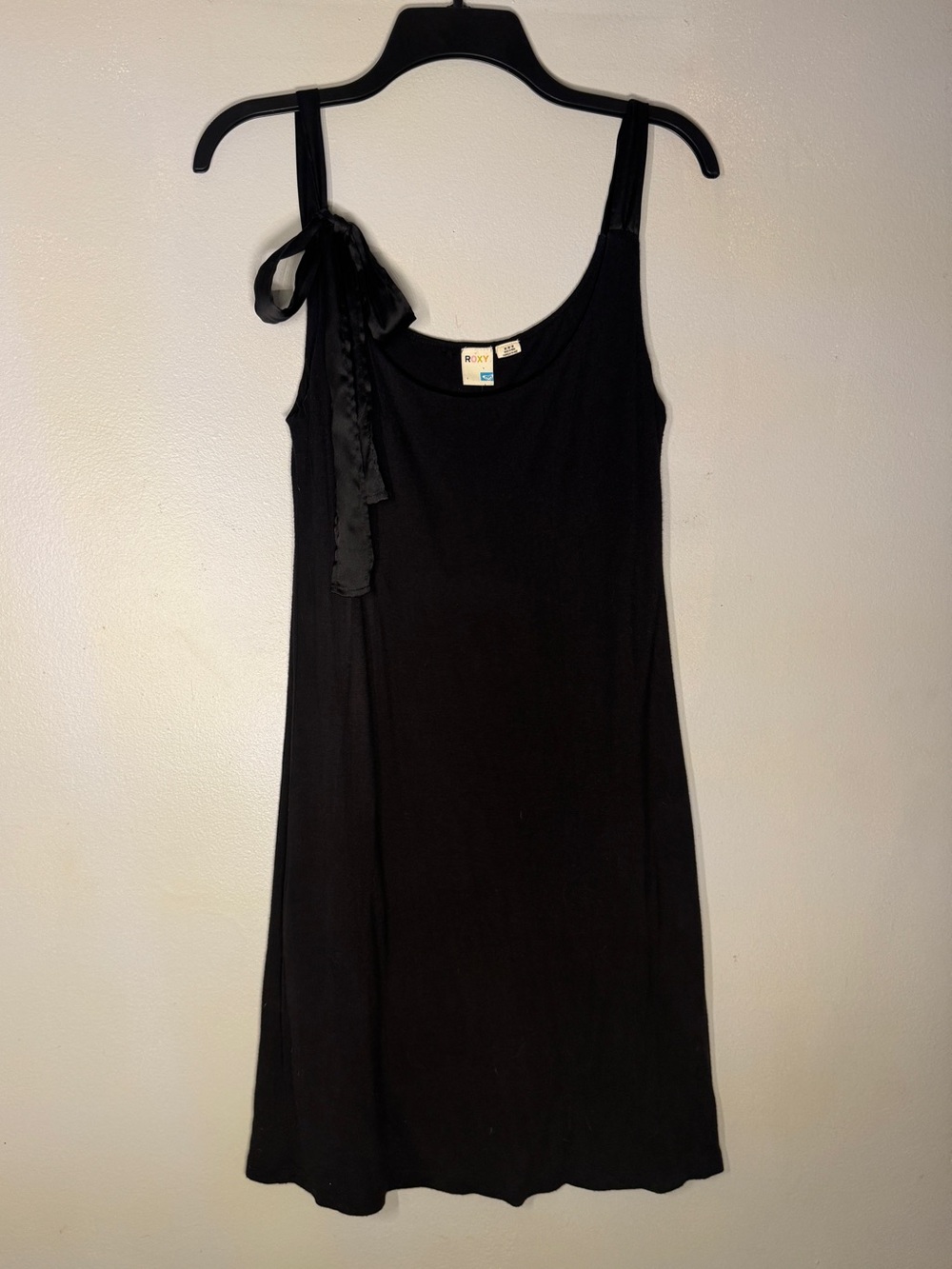 Vintage Roxy Black Crewneck Flowy Dress